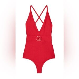 Women’s size, small red Gucci, bathing suit